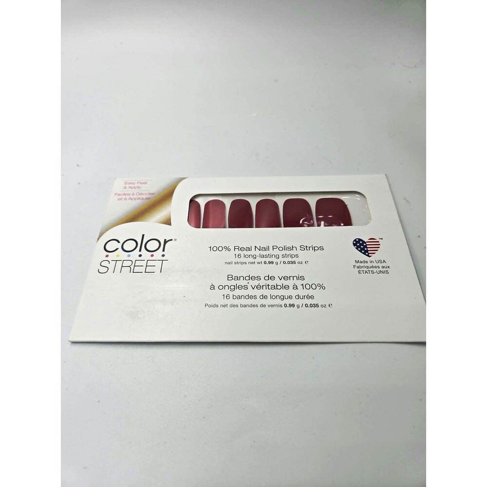Color Street Bad Blood Red Solid Nail Polish Strips Self-Adhesive Long FMS126